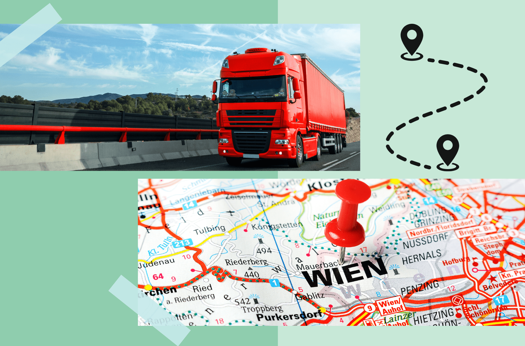 transport austria do polski widok na mapę